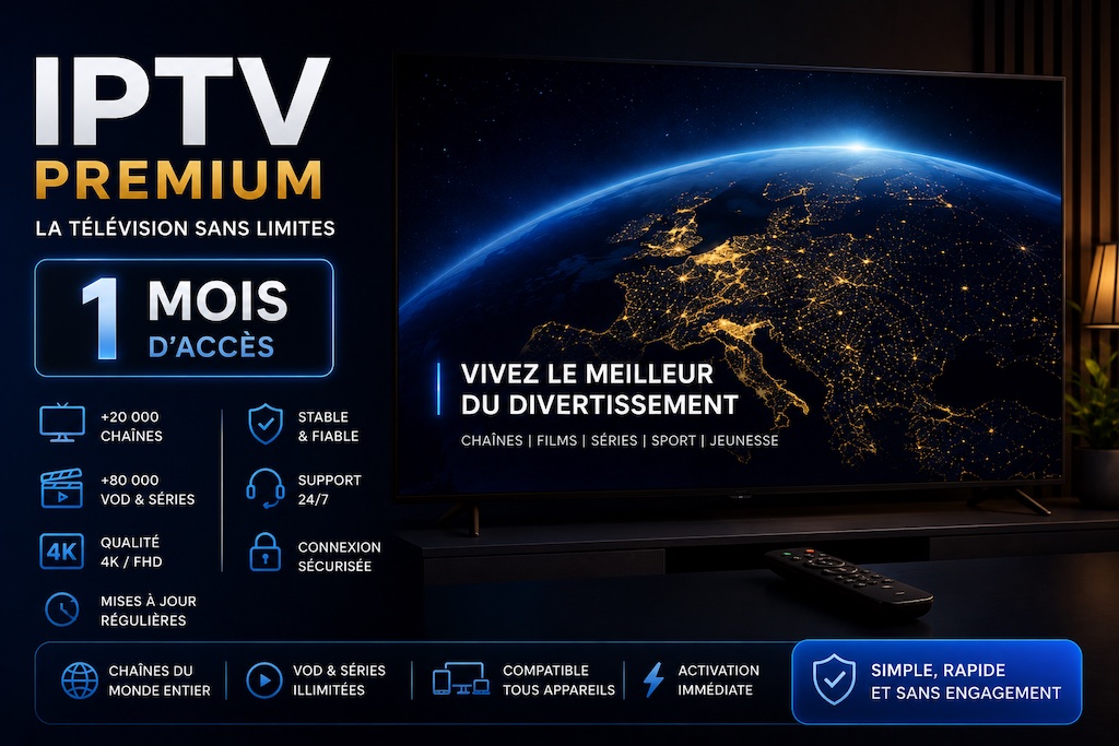 Abonnement OTT Premium IPTV de 1 mois