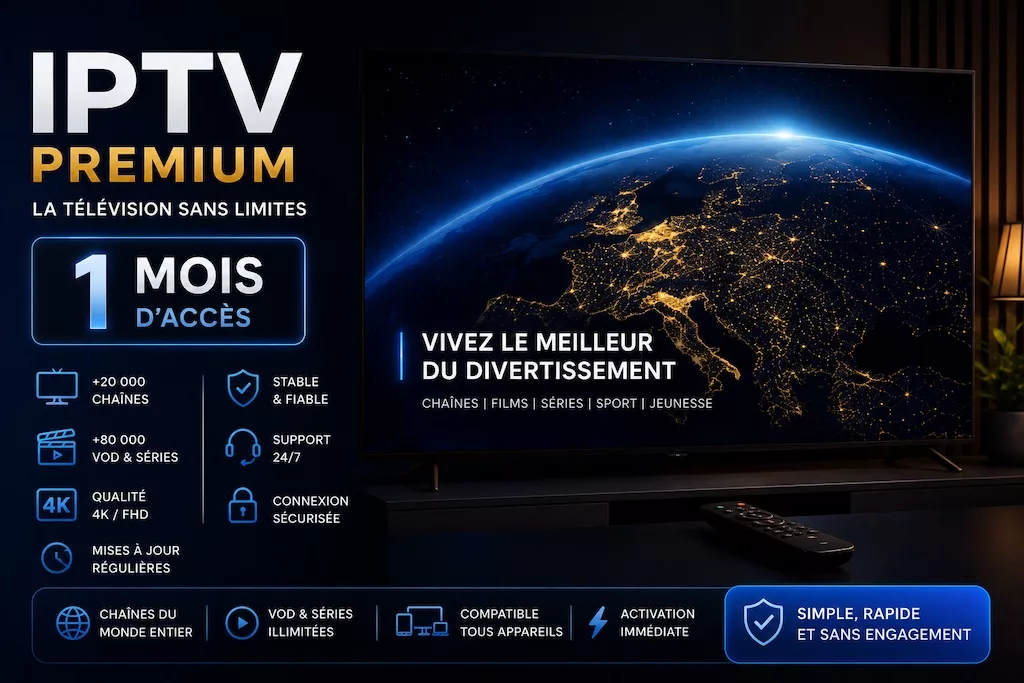 Abonnement OTT Premium IPTV de 1 mois