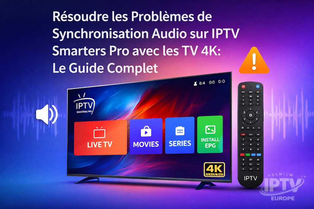 Guide pour corriger la synchronisation audio IPTV Smarters Pro sur TV 4K - IPTV Premium Europe