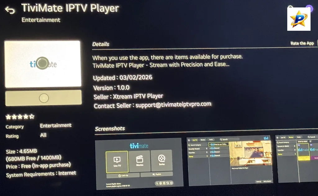Tivimate - Téléchargement et Installation sur LG Smart TV