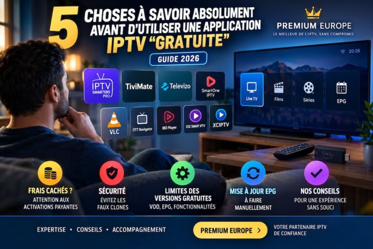 5 choses à savoir avant d’utiliser une application IPTV gratuite en 2026