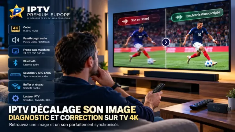 Diagnostic du décalage son image IPTV sur une TV 4K